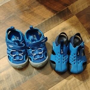 OshKosh B'gosh Vibrant Blue Kids Water And Nike Water Shoes Size 5 Toddler Boys